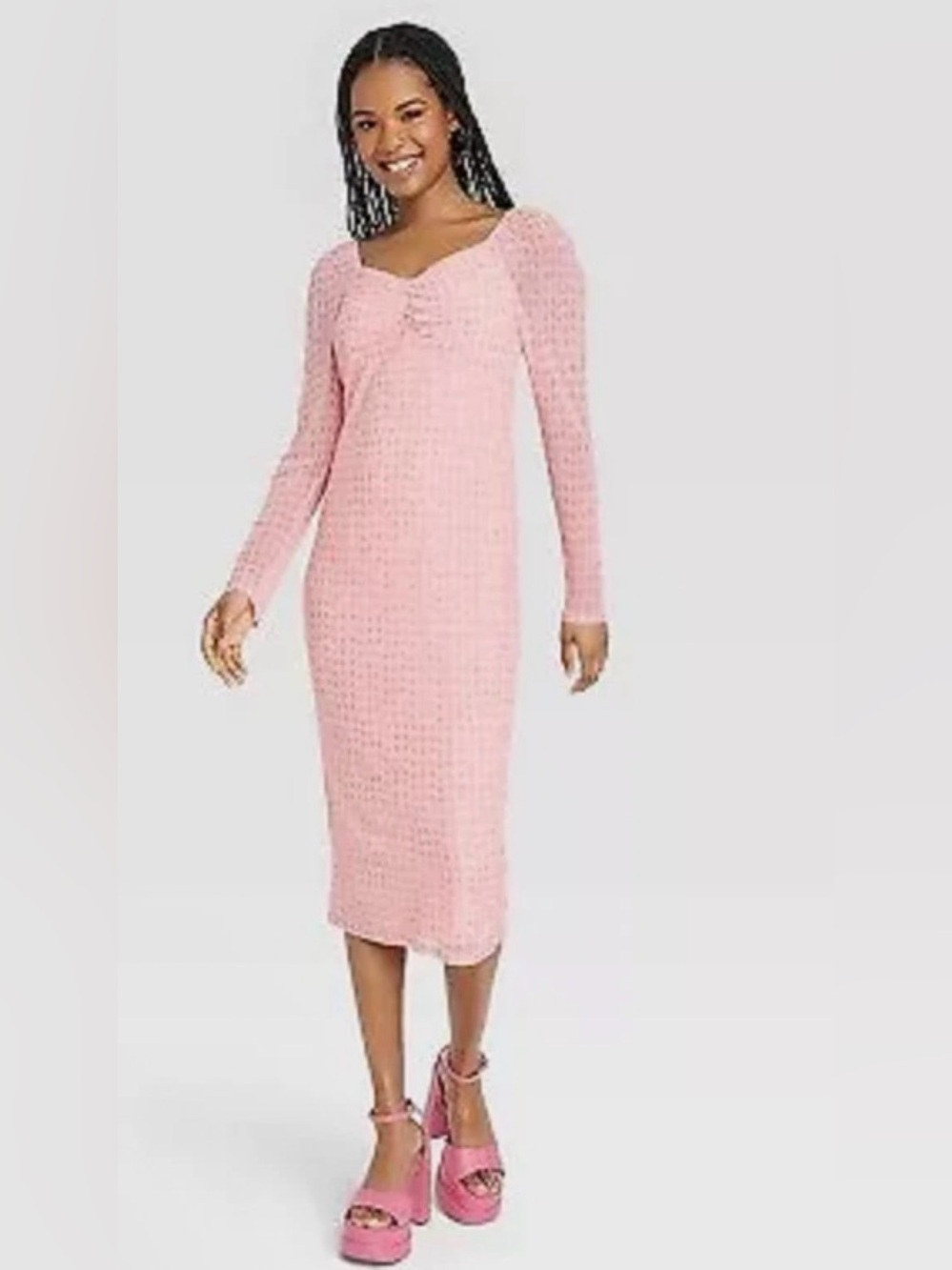 NWT Black History Month Long Sleeve House of Aama PINK POLKA DOTS Small